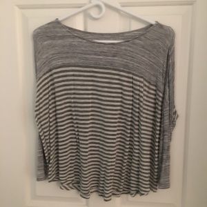loft striped long sleeve top